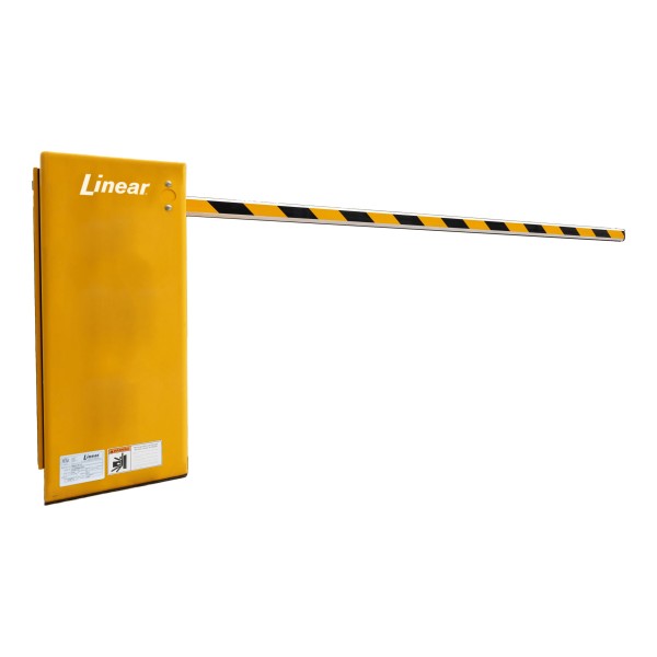 Linear BGU-D-14-211-YS Single Phase Barrier Gate Opener with DC Battery Backup and 14 ft Arm (1/2 HP / 115 Volt)