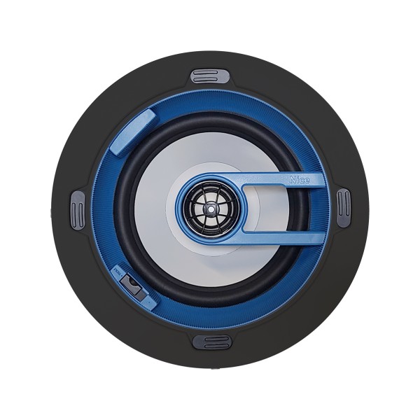 Linear/Osco Speaker System 8 inch In-ceiling speaker with anodized aluminum woofer, Pivoting 1 1/4 inch anodized aluminum AccuAim tweeter/ tool-less install, per Each - SC2-IC8