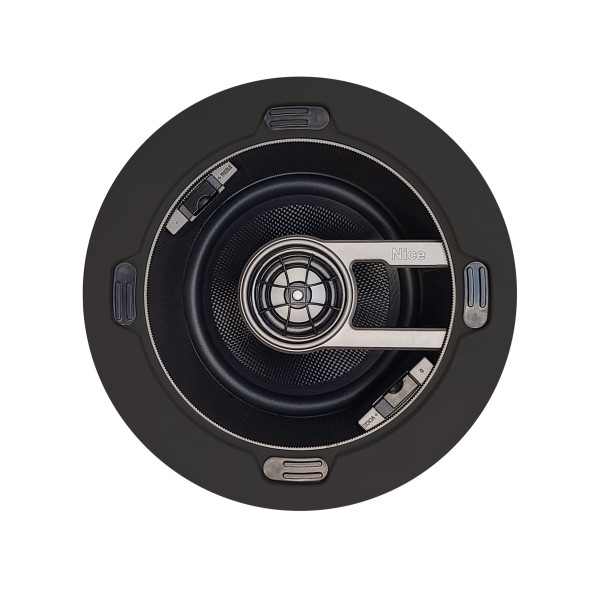 Linear/Osco Speaker System 6.5inch In-ceiling speaker with 15 degree fixed tilted black Kevlar woofer and pivoting 1 1/4 inch aluminum magnesium AccuAim tweeter/ tool-less install - SC3-IC6-TILT