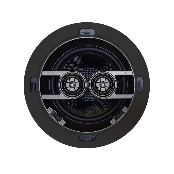 Linear/Osco Speaker System 8 inch in-ceiling speaker with black Kevlar woofer, dual voice coil, Dual pivoting 1 1/4 inch aluminum magnesium AccuAim tweeters/ toolless install, per Each - SC3-IC8-DT