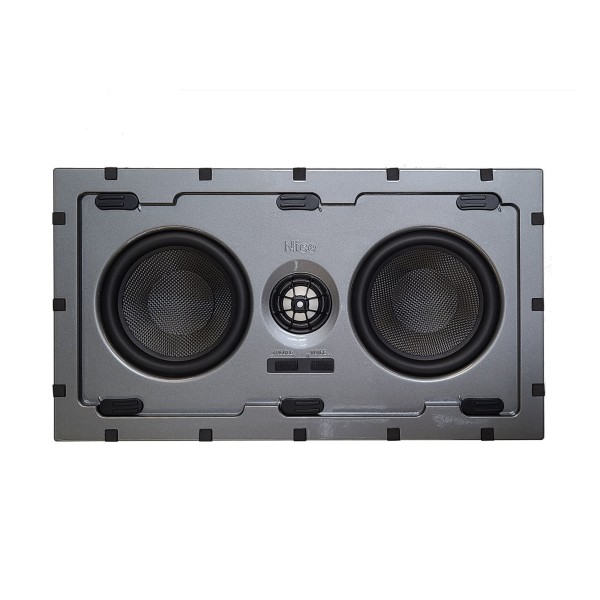 Linear/Osco Speaker System In wall speaker with Dual 5 1/4 inch black Kevlar woofers, Pivoting 1 1/4 inch aluminum magnesium AccuAim tweeter/ tool-less install, per Each - SC3-IW5-LCR