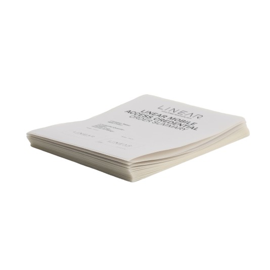 Linear BLE Mobile Credential (25 Pack) BT-MOB-LC - 830-0049C - Custom Code