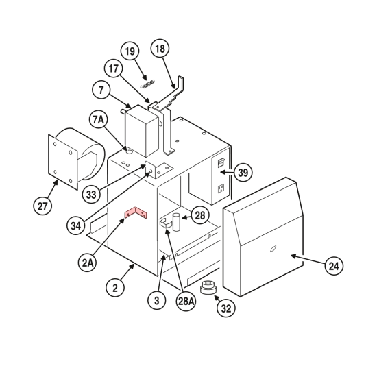 Linear / Osco 2100-2006 Lock Tab Bracket