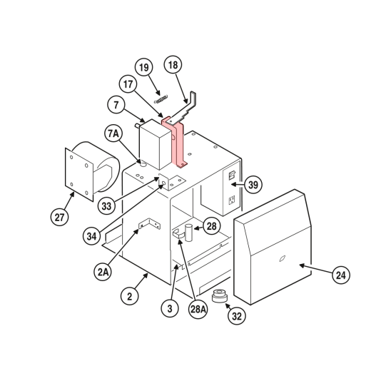 Linear / Osco 2100-2060 Disconnect Fulcrum Bracket