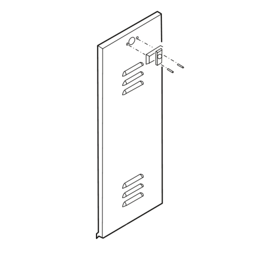 Linear / Osco 2110-318-YS Door Louvered with Lock BG BGU (Yellow, Smooth)
