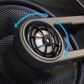 Linear/Osco Speaker System 8 inch In-ceiling speaker with 15 degree tilt black Kevlar woofer, Pivoting 1 1/4 inch aluminum magnesium AccuAim tweeter/ tool-less install, per Each - SC3-IC8-TILT