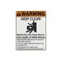 Gate Opener Warning Sign - Aluminum Gate Warning Sign - 8.5" x 11" Automatic Gate Warning Sign - Linear / Osco 2300-281