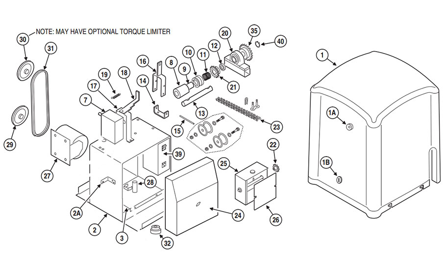 SLR Operator Replacement Parts Slide Gate Operator Parts